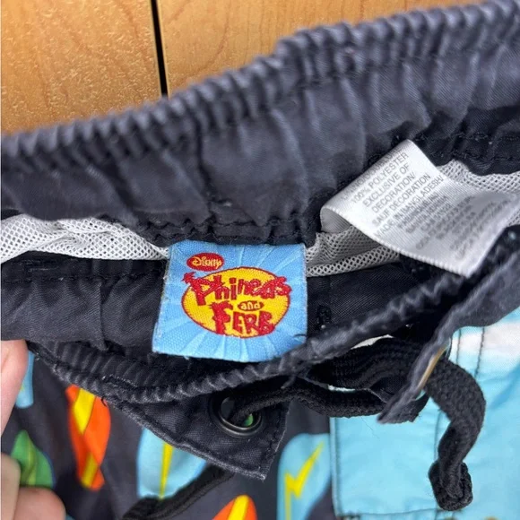 Youth swim trunks, Size boys large, Phineas & Ferb, Disney - Picture 3 of 4